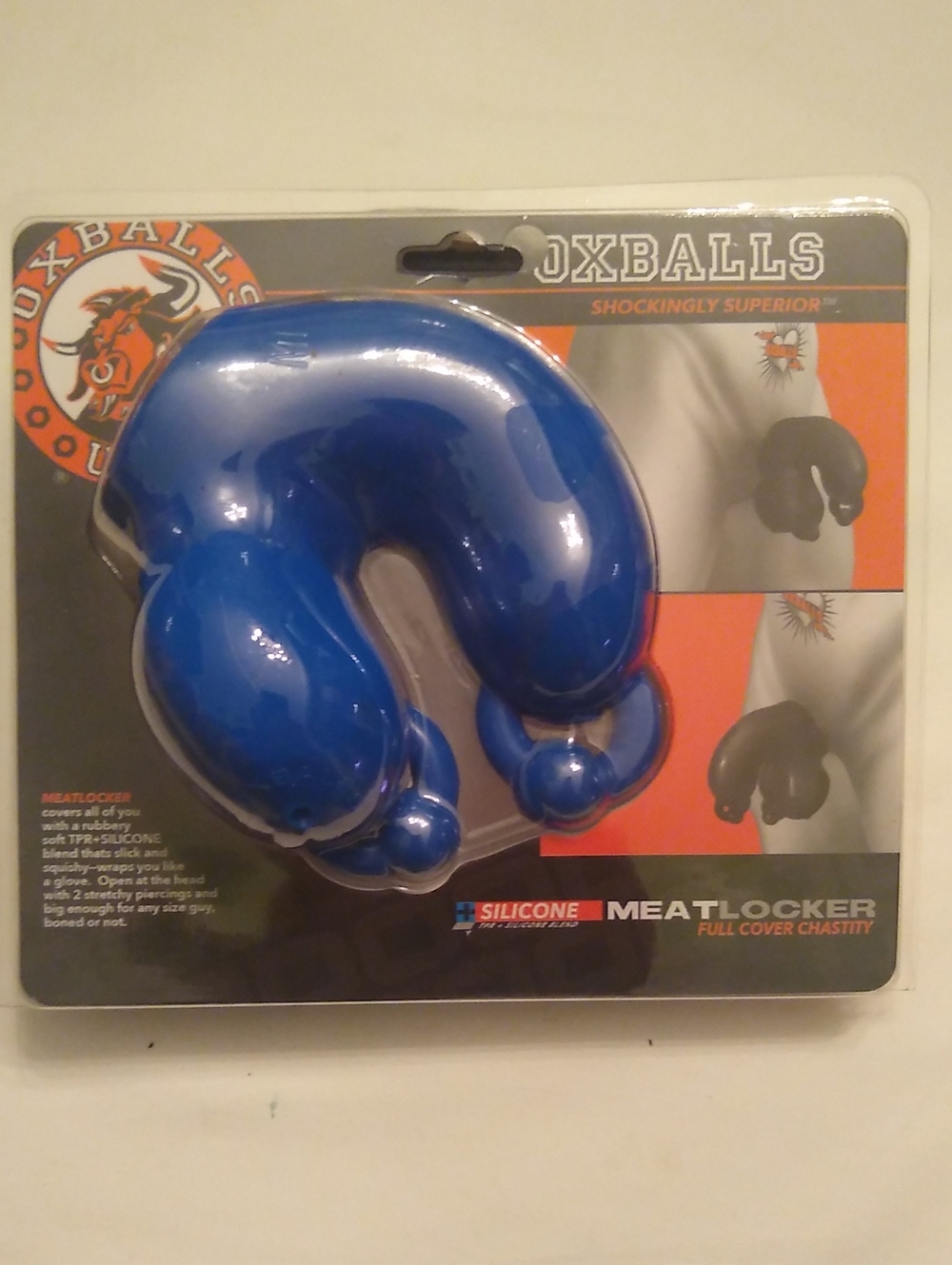 Silicone Full-Cover Chastity Device — Blue